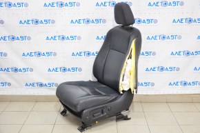 Driver's seat Toyota Highlander 14-19 without airbag, electric, leather black, shot