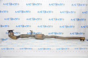 Intake pipe with catalytic converters VW Tiguan 09-17 dented rear catalytic converter, torn mesh