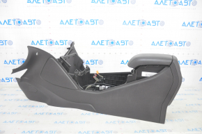Central console armrest Ford C-max MK2 13-18 leather black, scratches, missing socket cover