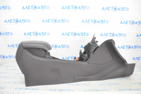 Central console armrest Ford C-max MK2 13-18 leather black, scratches, missing socket cover