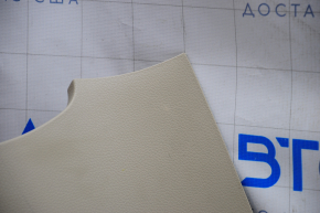 Driver's knee pad Nissan Rogue 14-20 beige, broken crepe, scratches, plastic turned white