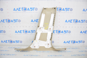 Lower left center pillar trim Ford Fusion mk5 13-20 beige, plastic turned white, mount unsoldered