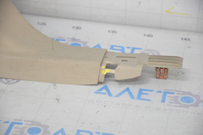 Lower right center pillar trim Ford Fusion mk5 13-20 beige, plastic turned white, broken fastener
