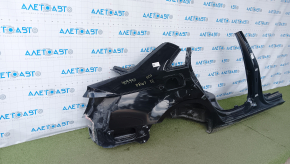 Quarter wing rear right Audi A4 B9 17-25 with central pillar, black, painted, butt