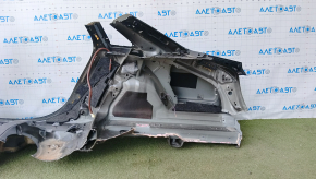 Quarter wing rear right Audi A4 B9 17-25 with central pillar, black, painted, butt