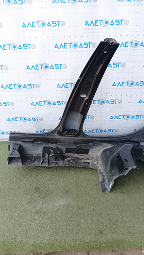 Quarter wing rear right Audi A4 B9 17-25 with central pillar, black, painted, butt