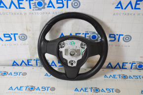 Steering wheel naked Tesla Model 3 18- leather black without heating, scratches