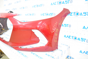 Front bumper bare Hyundai Elantra AD 17-18 prerest red, scratches, cracked