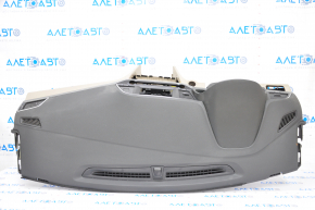 Torpedo front panel with AIRBAG Hyundai Elantra AD 17-18 prerest, black with beige inserts, chrome peeling, scratches
