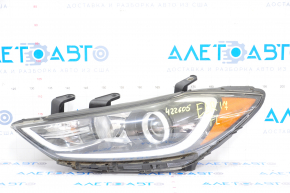 Headlight front left bare Hyundai Elantra AD 17-18 prerest, halogen, for polishing