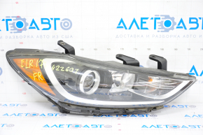 Headlight front right bare Hyundai Elantra AD 17-18 prerest, halogen, for polishing