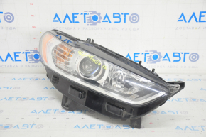 Headlight front right Ford Fusion mk5 13-16 sand, micro-cracks on glass