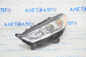 Headlight front left Ford Fusion mk5 13-16 sand, micro-cracks on glass