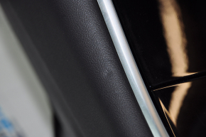 Central console armrest and cup holders Tesla Model 3 18-20 leather black, glossy overlays, bumpers, without wiring