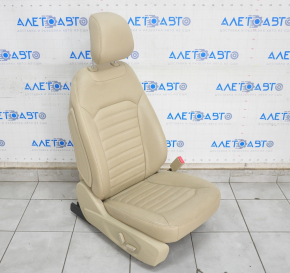 Passenger seat Ford Fusion mk5 13-16 with airbag, electric, beige leather, heated