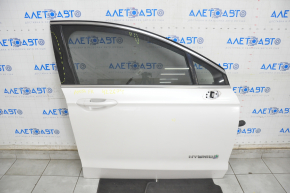 Door assembly front right Ford Fusion mk5 13-20 hybrid, white UG, butt, air in the overlay, scratches on the glass
