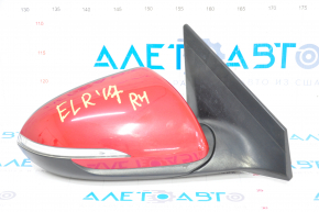 Side mirror right Hyundai Elantra AD 17-20 8 pins, BSM, turn signal, heated, red