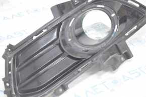 Front bumper grille left Ford Fusion mk5 13-16 under fog lights, black gloss, sand
