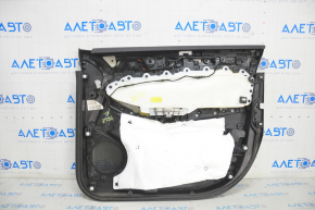 Door trim card front left Ford Edge 15-18 black leather, titanium white stitching, scratches