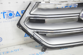 Grille radiator grill Ford Edge 15-18 complete with badge, sand on chrome