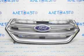 Grille radiator grill Ford Edge 15-18 complete with badge, sand on chrome