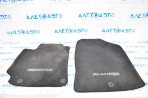 Set of floor mats Hyundai Elantra AD 17-20 cloth black, for dry cleaning