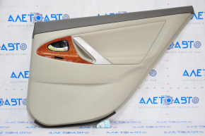 Door trim card rear right Toyota Camry v40 beige leather, wood trim, scratch
