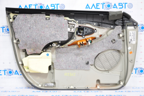 Door trim card front right Toyota Camry v40 beige leather, wood trim, scratches, plastic turned white