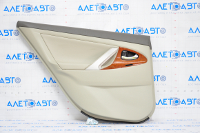 Door trim card rear left Toyota Camry v40 beige leather, wood trim