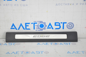 Door sill trim front left Ford Edge 15- black with backlight, scratches, chrome peeling