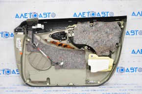 Door trim card front left Toyota Camry v40 beige leather, wood trim, whitened plastic
