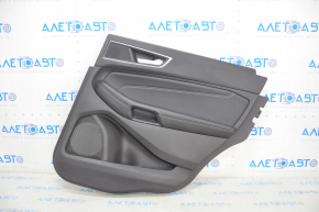 Door trim card rear right Ford Edge 15-18 black leather, titanium, white stitching