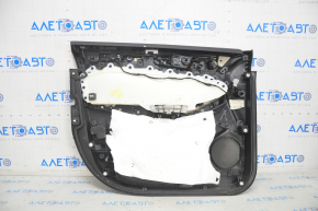 Door trim card front right Ford Edge 15-18 black leather, titanium, white stitching