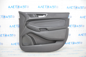 Door trim card front right Ford Edge 15-18 black leather, titanium, white stitching