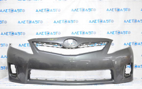 Front bumper bare Toyota Camry v40 10-11 graphite, scratches, cracked, crack in crepe