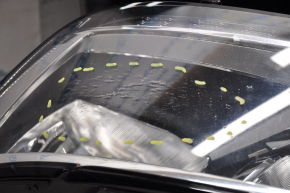 Headlight front left bare VW Tiguan 18-21 halogen, DRL LED, cracks, sand