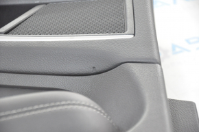 Door trim card rear left Ford Edge 15-18 black leather, titanium, white stitching, butts