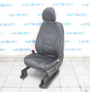 Driver's seat Ford Edge 15- without airbag, leather black, electric, heated, worn, seat adjustment motors do not work, water damage