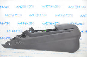 Central console with armrest Ford Edge 15-18 black, without heating, scratches