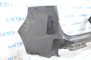 Rear bumper bare Ford Edge 15-18 pre-rest, without parking sensors, black, cracked mount