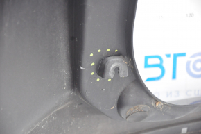 Rear bumper bare Ford Edge 15-18 pre-rest, without parking sensors, black, cracked mount