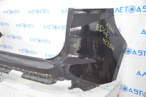 Rear bumper bare Ford Edge 15-18 pre-rest, without parking sensors, black, cracked mount