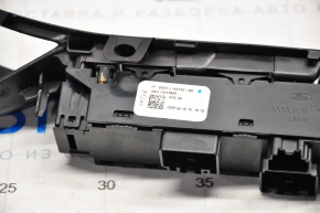 Front left window lift control Ford Focus mk3 11-18 black, 1 auto, 4 buttons, with black trim, broken mount