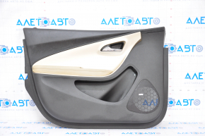 Door trim card front left Chevrolet Volt 11-12 black with gold insert, leather armrest, BOSE