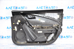 Door trim card front left Chevrolet Volt 11-12 black with gold insert, leather armrest, BOSE