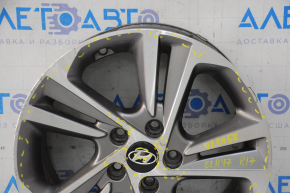 Wheel disk R17 Hyundai Elantra AD 17-20 curb, varnish peeled off