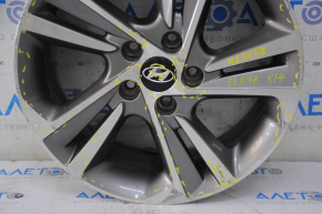Wheel disk R17 Hyundai Elantra AD 17-20 curb, varnish peeled off