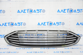 Grill radiator grill assembly with frame Ford Fusion mk5 17-18 chrome, sand, broken fasteners