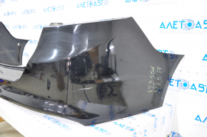 Rear bumper bare Ford Fusion mk5 13-18 black, torn, scratches, broken fastener, soldered