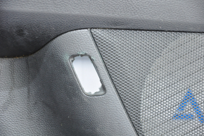 Door trim card front left Ford Fusion mk5 17-20 black with black insert cloth, armrest leather, molding gray structure, scratches